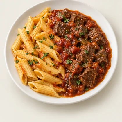 Beef with pasta