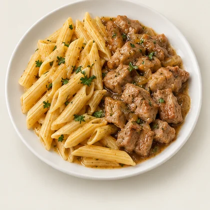 Pork with pasta