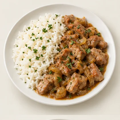 Pork with white rice